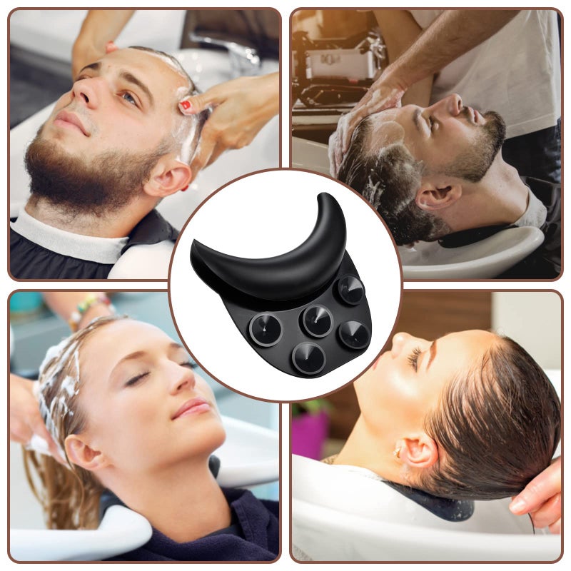 Noverlife Salon Neck Rest Cushion with Suction Cup  Non-Slip Soft Silicon Shampoo Bowl Neck Rest  Portable Hair Salon Shampoo Sink Gel Neck Pad  Hair Washing Sink Neck Support for Home Salon Basin - Image 4